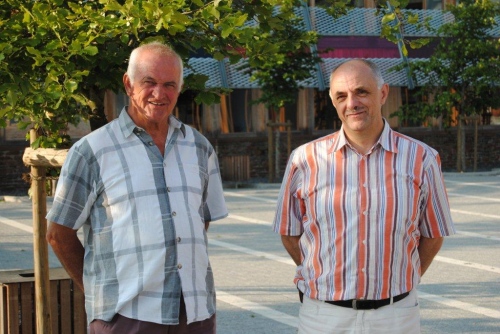 Jean Kohnen, der aktuelle Kommandant, und Werner Werding von der freiwilligen Feuerwehr Burg-Reuland