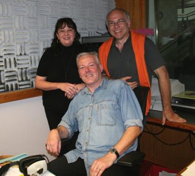 Im BRF2-Studio: Andrea Jürgens, Horst Senker (re.) und Alfried Schmitz