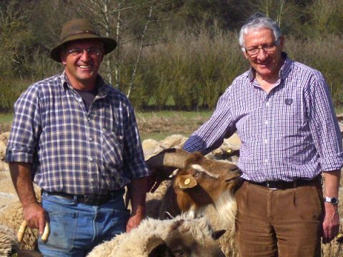 Wanderschäfer Markus Dietz und Moderator Siegfried Krings