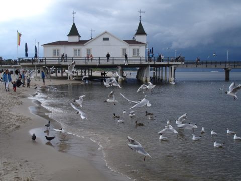Ahlbecker Seebrücke bei Hafflandsichten