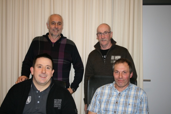 Manfred Hannen, Guido Lentzen (hinten), Pascal Gangolf und Günther Klauser