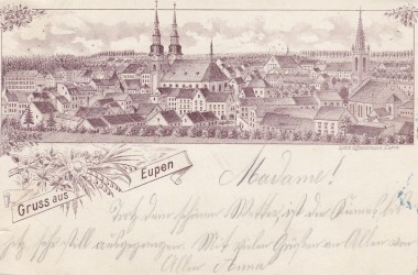 Ansichtskarte von Eupen - Poststempel 21/6/1900