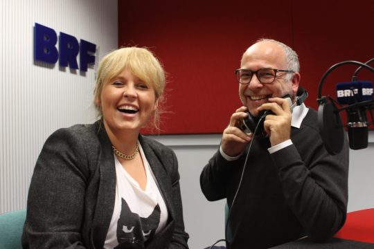 Maite Kelly mit BRF2-Moderator Horst Senker