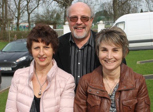 Francine Jost, Karl Claessens und Geneviève Schmetz von der Liebhaberbühne Gemmenich