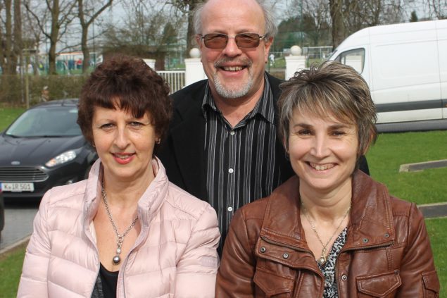 Francine Jost, Karl Claessens und Geneviève Schmetz von der Liebhaberbühne Gemmenich