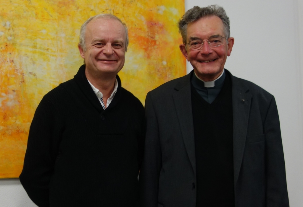 Bischof Emeritus Aloys Jousten mit Professor Dieter Vieweger (links)