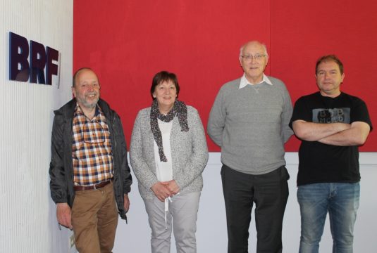 Echo Nord am 21. Mai mit Robert Schmetz, Betty Rixen, Leo Rixen und Marc Hamel (vlnr)
