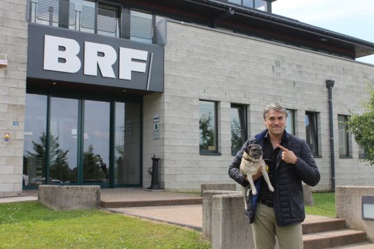 Elvis durfte Herrchen Björn Landberg zum Interview begleiten