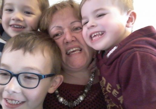 Omatag 2016: Marita Kütz mit den Enkeln Jan, Noah und Robin (Foto: privat)