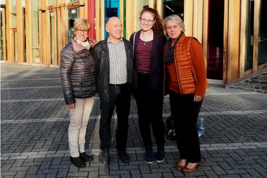 Marita Marquet mit ihren Studiogästen Rony Hammes, Maurine Mettlen und Magie Müsch-Mathey