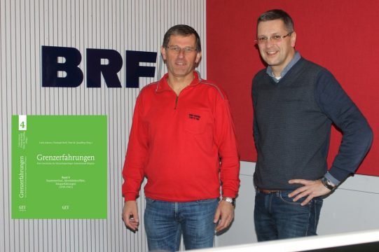 Historiker Carlo Lejeune und BRF-Chefredakteur Stephan Pesch (Bild: BRF)