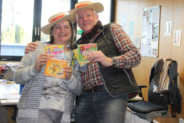 Die BRF-Karnevalsjecken Rosy Pifas und Alfried Schmitz freuen sich auf viele Zuschriften.