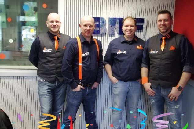 Die Kölsch-Coverband Schnütz von Kenehemo ist die Nummer eins der regionalen Interpreten (Foto: Jean Wertz, BRF)