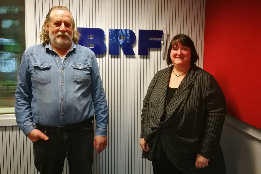 Norbert Corman und Monique Kelleter im BRF-Studio (Bild: Marc Hamel)