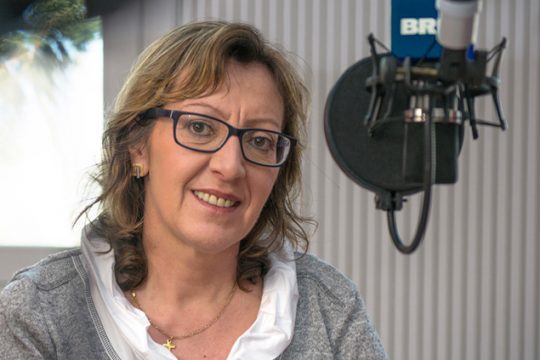 BRF-Redakteurin Margit Hebertz (Bild: Achim Nelles/BRF)