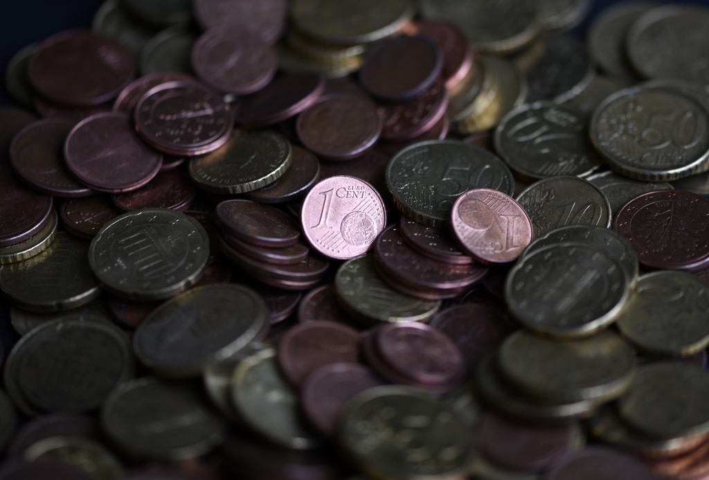 Euromünzen in Dortmund (Bild: Ina Fassbender/AFP)