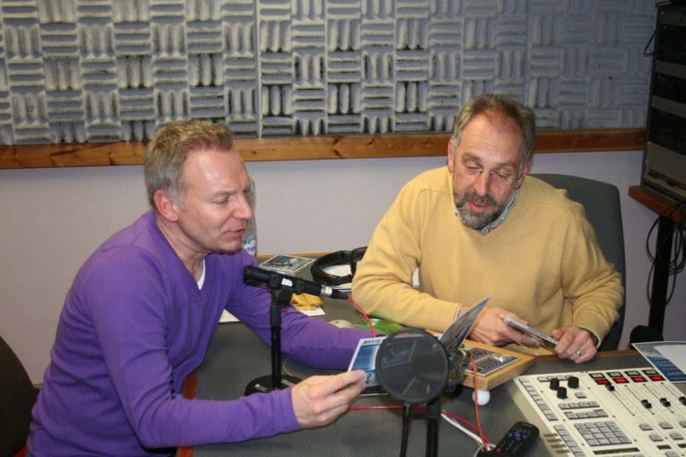 Andreas Zaron mit Moderator Rolf Peters (BRF-Archiv 2009)