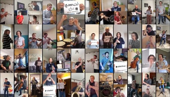 Kgl. Harmonie Hergenrath in Coronazeiten (Pressefoto)