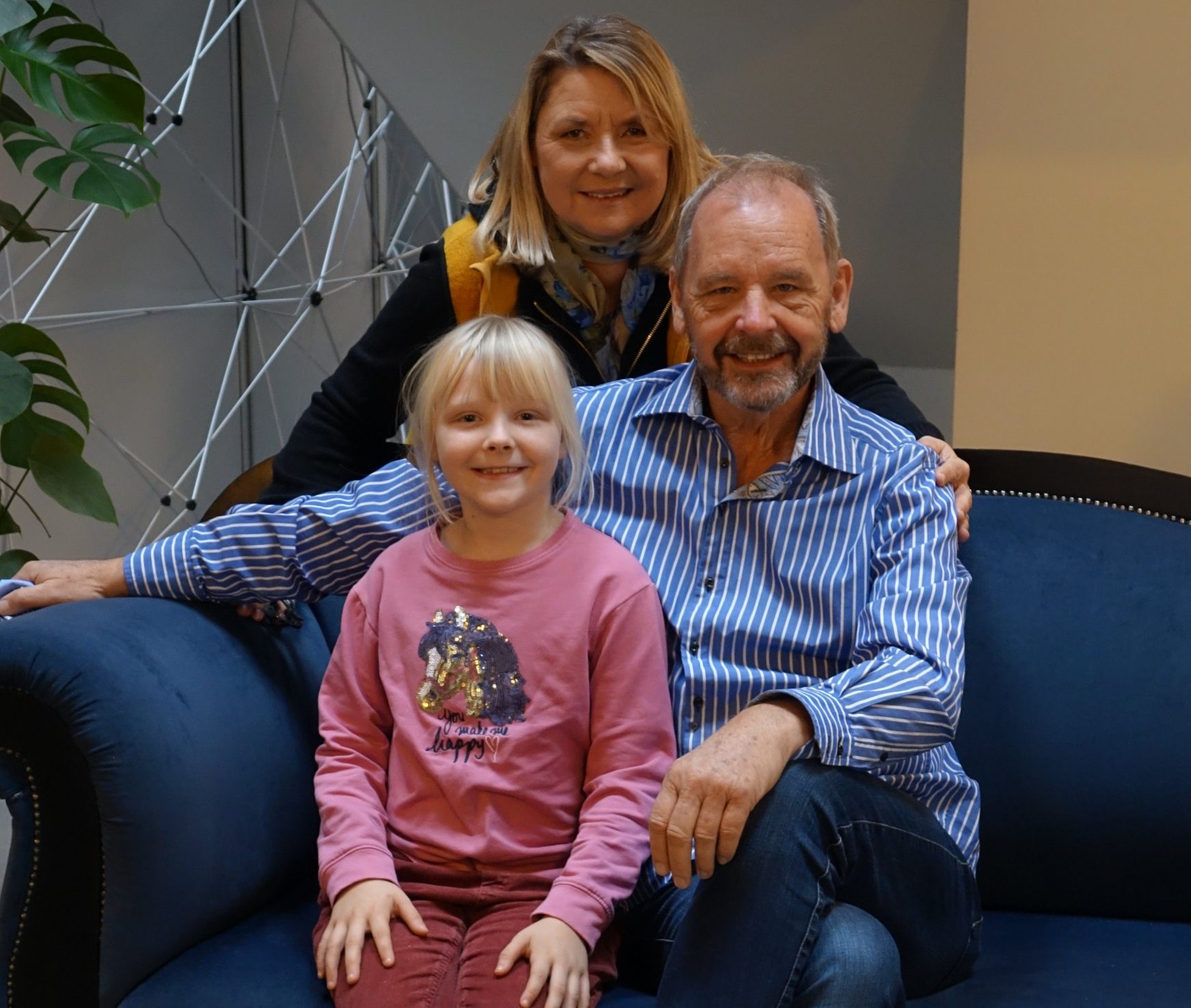Angelika Wiedl, Uwe Erhardt und Tochter Gina