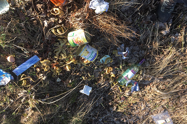 Müll am Wegesrand (Foto: Christel Jost)