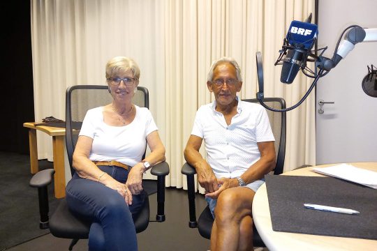 Marita Marquet mit Studiogast Herbert Felten