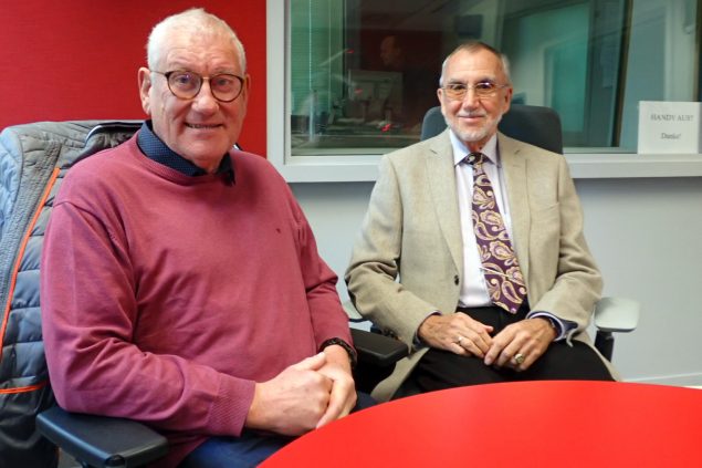 Eine Männerfreundschaft, Rudy Braun (l.) und Moderator Gottfried Koonen (Bild: Marc Despineux)