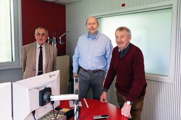 Gottfried Koonen und Guido Kalf mit Studiogast Bub Pötgen (Bild: Marc Despineux)