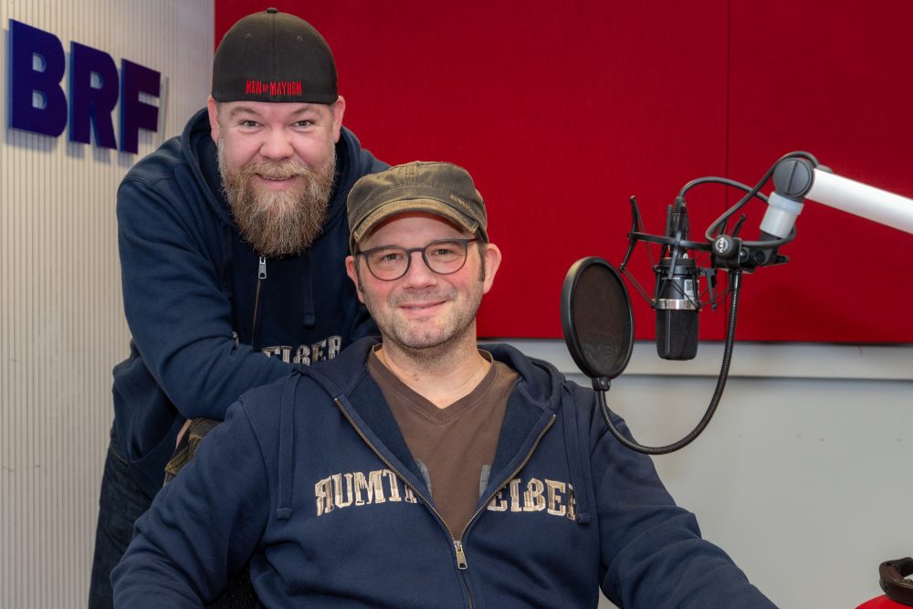Timo und Heiko stellen das neue Rumtreiber-Album vor (Bild: Olivier Krickel/BRF)