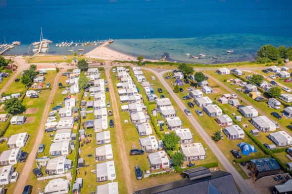 Strandcamping von oben