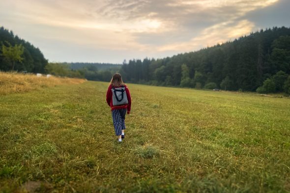 Larissa Nelles auf dem Weg zu ihrem Lieblingsort
