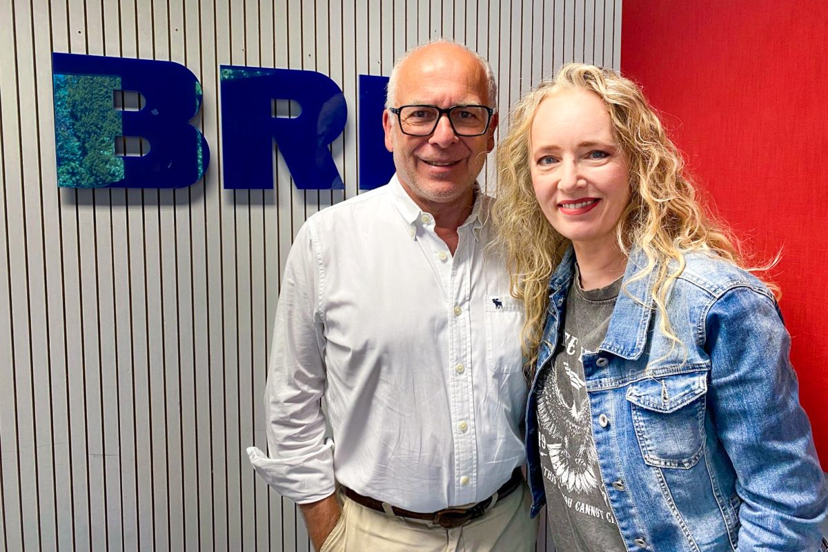 Horst Senker mit Lyane Hegemann im Studio