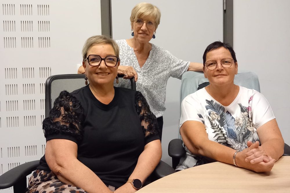 Marita Marquet mit Irmgard und Monika Reuter