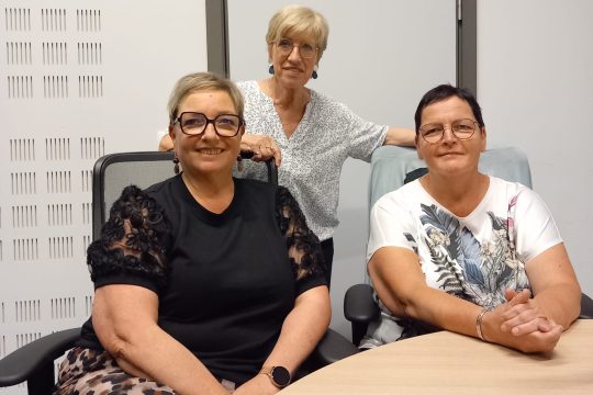 Marita Marquet mit Irmgard und Monika Reuter